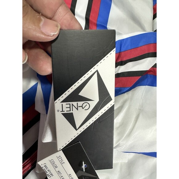 G-Net Men's Light Wind Breaker Jacket with Red, White, and Blue Striped XL - Picture 6 of 15